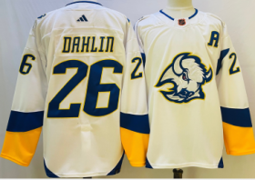 Cheap Men\'s Buffalo Sabres #26 Rasmus Dahlin White 2022 Reverse Retro Authentic Jersey