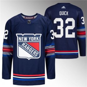 Cheap Men\'s New York Rangers #32 Jonathan Quick Navy Stitched Jersey