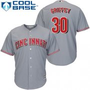 Wholesale Cheap Reds #30 Ken Griffey Grey Cool Base Stitched Youth MLB Jersey