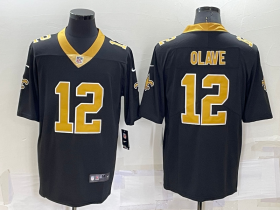 Wholesale Cheap Men\'s New Orleans Saints #12 Chris Olave Black 2022 Vapor Untouchable Stitched NFL Nike Limited Jersey
