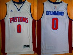 Wholesale Cheap Men\'s Detroit Pistons #0 Andre Drummond Revolution 30 Swingman New White Jersey
