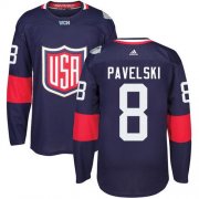 Wholesale Cheap Team USA #8 Joe Pavelski Navy Blue 2016 World Cup Stitched NHL Jersey