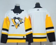 Wholesale Cheap Adidas Penguins Blank White Road Authentic Women's Stitched NHL Jersey