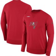 Wholesale Cheap Men's Tampa Bay Buccaneers Nike Red Sideline Team Logo Performance Sweatshirt
