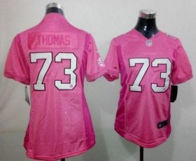 Wholesale Cheap Nike Browns #73 Joe Thomas Pink Be Luv\'d Women\'s Stitched NFL New Elite Jersey