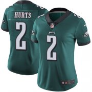 Wholesale Cheap Nike Eagles #2 Jalen Hurts Green Team Color Women's Stitched NFL Vapor Untouchable Limited Jersey