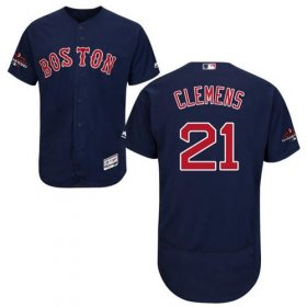 Wholesale Cheap Red Sox #21 Roger Clemens Navy Blue Flexbase Authentic Collection 2018 World Series Champions Stitched MLB Jersey