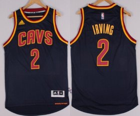 Wholesale Cheap Cleveland Cavaliers #2 Kyrie Irving Revolution 30 Swingman 2014 New Navy Blue Jersey