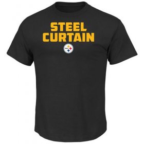 Wholesale Cheap Pittsburgh Steelers Majestic Hot Phrase T-Shirt Black