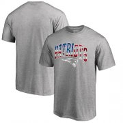 Wholesale Cheap Men's New England Patriots Pro Line by Fanatics Branded Heathered Gray Banner Wave T-Shirt
