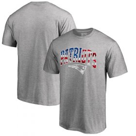 Wholesale Cheap Men\'s New England Patriots Pro Line by Fanatics Branded Heathered Gray Banner Wave T-Shirt