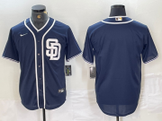 Cheap Men's San Diego Padres Blank Navy Blue Cool Base Stitched Baseball Jersey