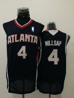 Wholesale Cheap Men\'s Atlanta Hawks #4 Paul Millsap Navy Blue Swingman Jersey