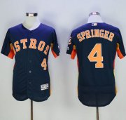 Wholesale Cheap Astros #4 George Springer Navy Blue Flexbase Authentic Collection Stitched MLB Jersey