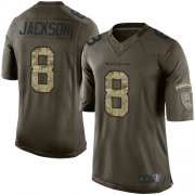 Wholesale Cheap Nike Ravens #8 Lamar Jackson Green Men's Stitched NFL Limited 2015 Salute to Service Jersey
