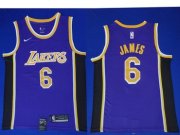 Wholesale Cheap Nike Los Angeles Lakers #6 LeBron James Purple NBA Swingman Statement Edition Jersey