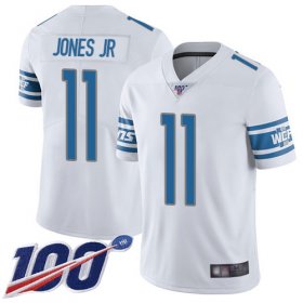 Wholesale Cheap Nike Lions #11 Marvin Jones Jr White Men\'s Stitched NFL 100th Season Vapor Limited Jersey