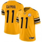 Wholesale Cheap Nike Steelers #11 Chase Claypool Gold Youth Stitched NFL Limited Inverted Legend Jersey