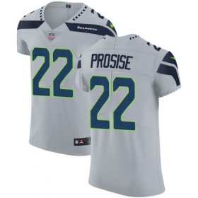 Wholesale Cheap Nike Seahawks #22 C. J. Prosise Grey Alternate Men\'s Stitched NFL Vapor Untouchable Elite Jersey
