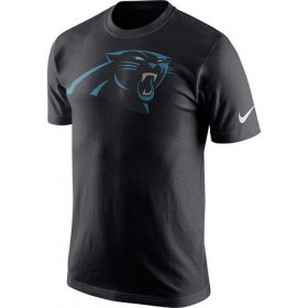 Wholesale Cheap Men\'s Carolina Panthers Nike Black Logo T-Shirt 2