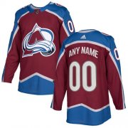 Wholesale Cheap Men's Adidas Avalanche Personalized Authentic Burgundy Red Home NHL Jersey