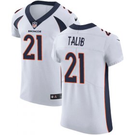 Wholesale Cheap Nike Broncos #21 Aqib Talib White Men\'s Stitched NFL Vapor Untouchable Elite Jersey