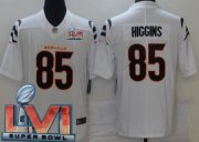 Wholesale Cheap Men's Cincinnati Bengals #85 Tee Higgins Limited White 2022 Super Bowl LVI Bound Vapor Jersey