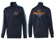 Wholesale Cheap NFL Chicago Bears Victory Jacket Dark Blue_2
