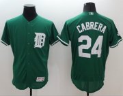 Wholesale Cheap Tigers #24 Miguel Cabrera Green Celtic Flexbase Authentic Collection Stitched MLB Jersey