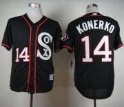 Wholesale Cheap White Sox #14 Paul Konerko Black New Cool Base Stitched MLB Jersey