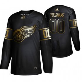 Wholesale Cheap Adidas Red Wings Custom Men\'s 2019 Black Golden Edition Authentic Stitched NHL Jersey
