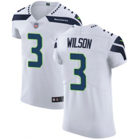 Wholesale Cheap Nike Seahawks #3 Russell Wilson White Men\'s Stitched NFL Vapor Untouchable Elite Jersey