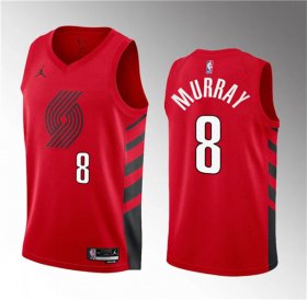 Wholesale Cheap Men\'s Portland Trail Blazers #8 Kris Murray 2023 Draft Red Statement Edition Stitched Basketball Jersey
