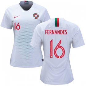 Wholesale Cheap Women\'s Portugal #16 Fernandes Away Soccer Country Jersey