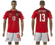 Wholesale Cheap Austria #13 Suttner Red Home Soccer Country Jersey