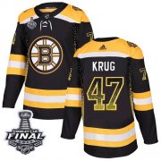 Wholesale Cheap Adidas Bruins #47 Torey Krug Black Home Authentic Drift Fashion 2019 Stanley Cup Final Stitched NHL Jersey