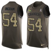 Wholesale Cheap Nike Chargers #54 Melvin Ingram Green Men's Stitched NFL Limited Salute To Service Tank Top Jersey