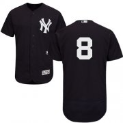 Wholesale Cheap Yankees #8 Yogi Berra Navy Blue Flexbase Authentic Collection Stitched MLB Jersey