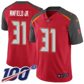 Wholesale Cheap Nike Buccaneers #31 Antoine Winfield Jr. Red Team Color Men\'s Stitched NFL 100th Season Vapor Untouchable Limited Jersey