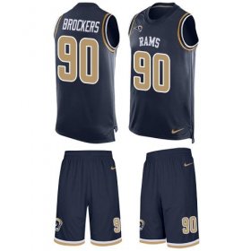 Wholesale Cheap Nike Rams #90 Michael Brockers Navy Blue Team Color Men\'s Stitched NFL Limited Tank Top Suit Jersey