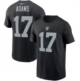 Wholesale Cheap Men\'s Las Vegas Raiders #17 Davante Adams 2022 Black Name & Number T-Shirt