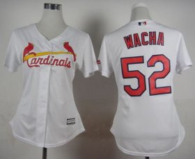 Wholesale Cheap Cardinals #52 Michael Wacha White Home Women\'s Stitched MLB Jersey