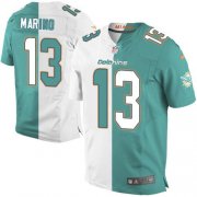 Wholesale Cheap Nike Dolphins #13 Dan Marino Aqua Green/White Men's Stitched NFL Elite Split Jersey