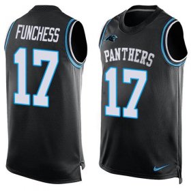 Wholesale Cheap Nike Panthers #17 Devin Funchess Black Team Color Men\'s Stitched NFL Limited Tank Top Jersey