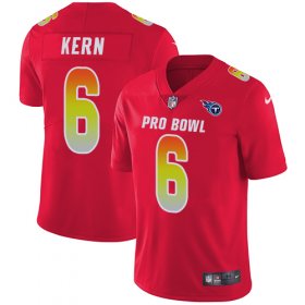 Wholesale Cheap Nike Titans #6 Brett Kern Red Men\'s Stitched NFL Limited AFC 2018 Pro Bowl Jersey