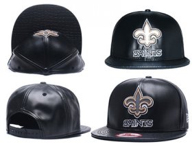 Wholesale Cheap NFL New Orleans Saints Team Logo Black Reflective Adjustable Hat Q106
