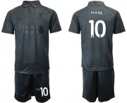 Wholesale Cheap Liverpool #10 Mane Black Soccer Club Jersey