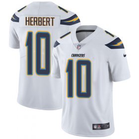 Wholesale Cheap Nike Chargers #10 Justin Herbert White Men\'s Stitched NFL Vapor Untouchable Limited Jersey