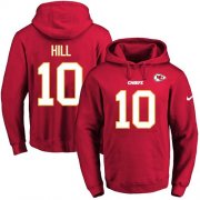 Wholesale Cheap Nike Chiefs #10 Tyreek Hill Red Name & Number Pullover NFL Hoodie