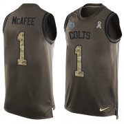 Wholesale Cheap Nike Colts #1 Pat McAfee Green Men's Stitched NFL Limited Salute To Service Tank Top Jersey